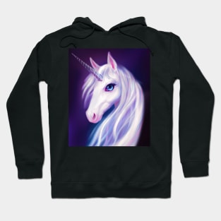 Unicorn with Purple background Hoodie